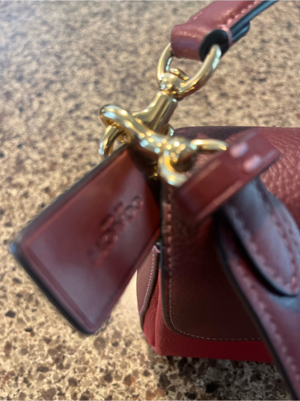 Coach Grace shoulder bag. New Two-Tone Burgundy and Red Shoulder Bag - Picture 9 of 15